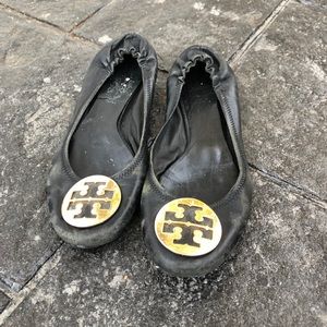 Classic Tory Burch Reva flats, Black Size 9